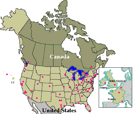 Public class locations all over the United States Canada and Europe