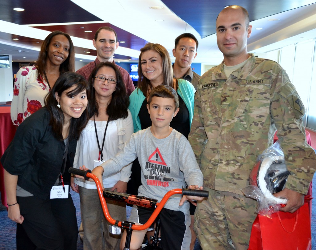 Raytheon Give Bikes to Kids of US Soldiers