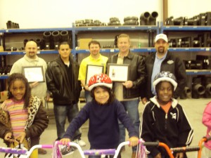 Milford Pipe and Supply Bike Donation in Midland TX