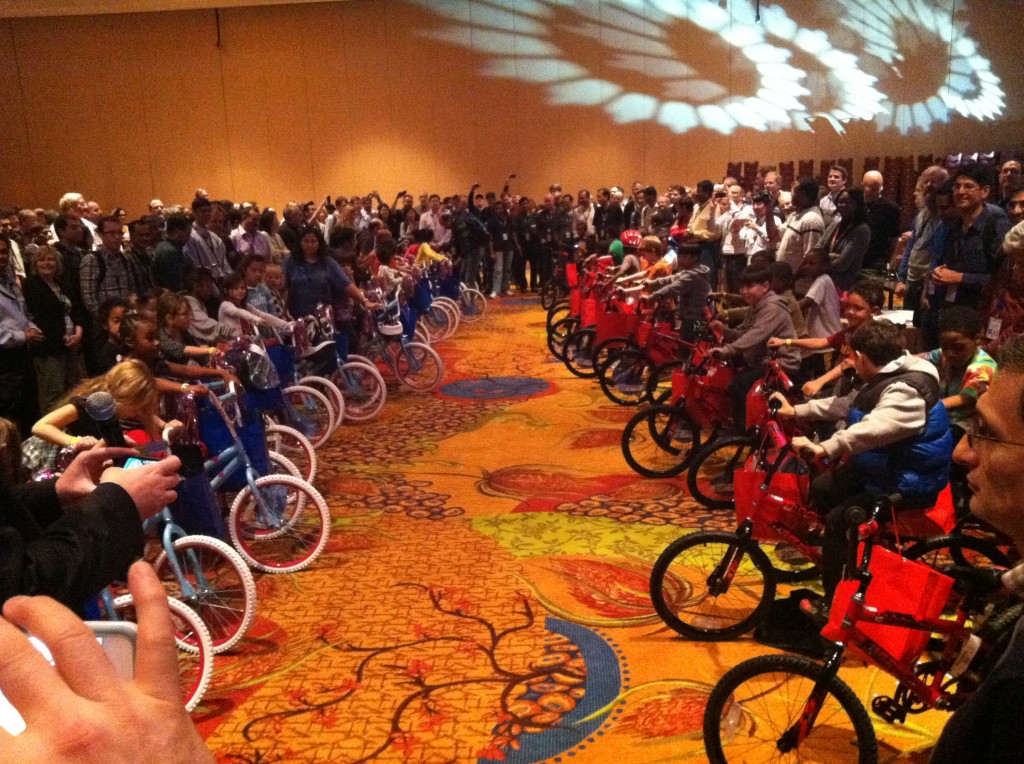 Intel Build-A-Bike team activity in San Antonio TX