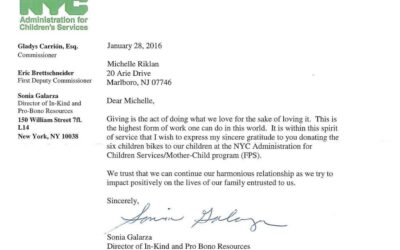 A Kind Note from a New York City Charity