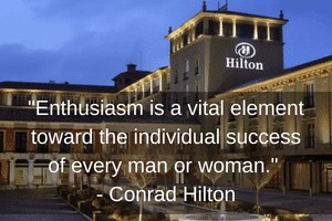 Enthusiasm is a vital element toward the individual success of every man or woman-Conrad Hilton
