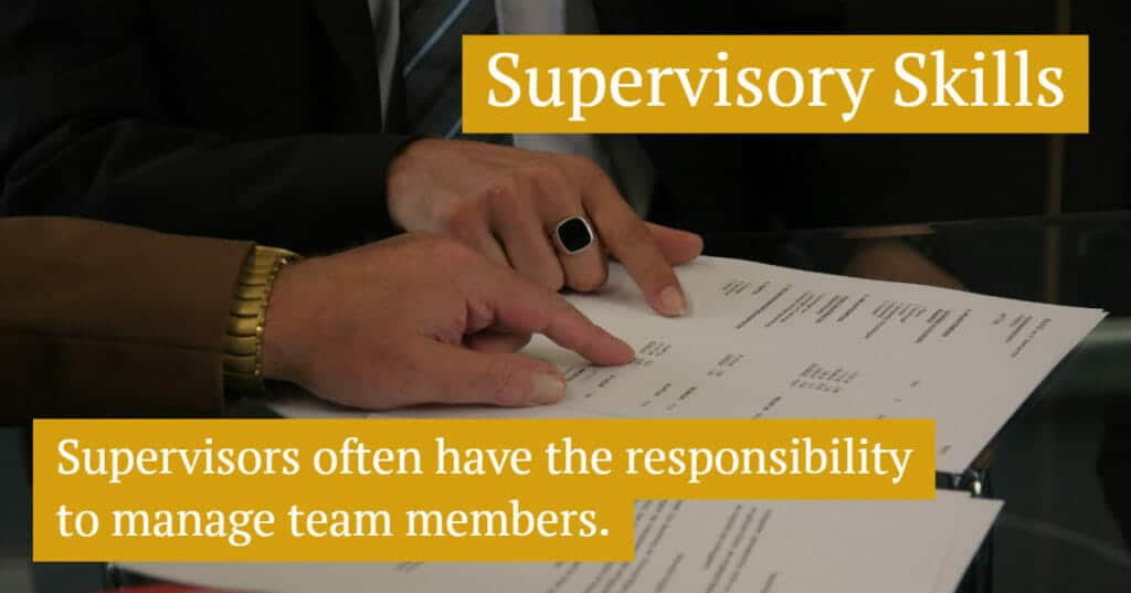 Supervisory Skill Examples