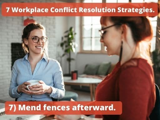 Mend fences after the disagreement