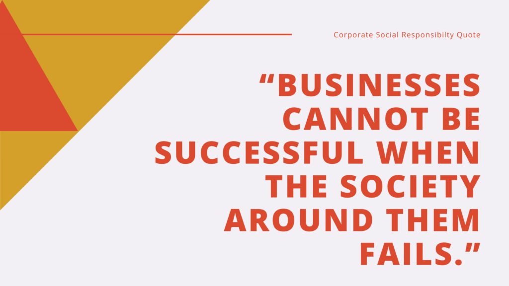 Corporate Social Responsibilty CSR Quote