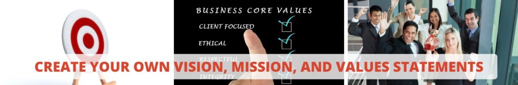 Mission Vision and Values Template Banner