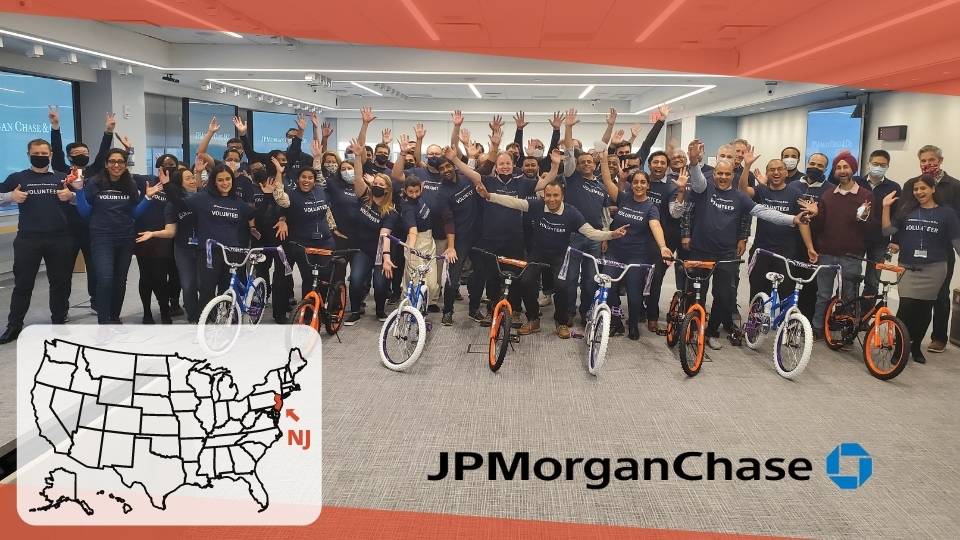 JPMorgan Chase Build-A-Bike Team Activity New Jersey