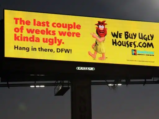 Homevestors Billboard in DFW