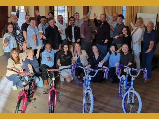 Ultragenyx Build A Bike team event in CA