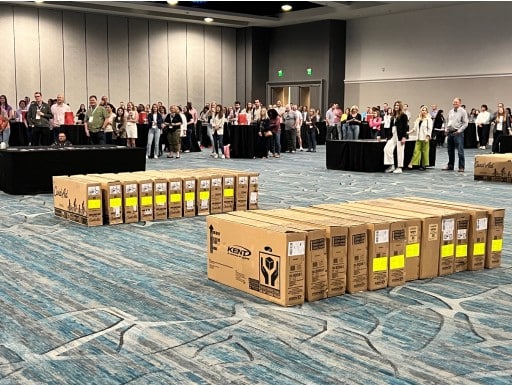 Boxes of bicycles to be donated at Unilever Build-A-Bike® Event in Orlando, Florida