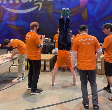 Fun and games at the Amazon Build-A-Bike® Event in Seattle, WA