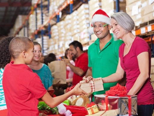 Giving gifts to children