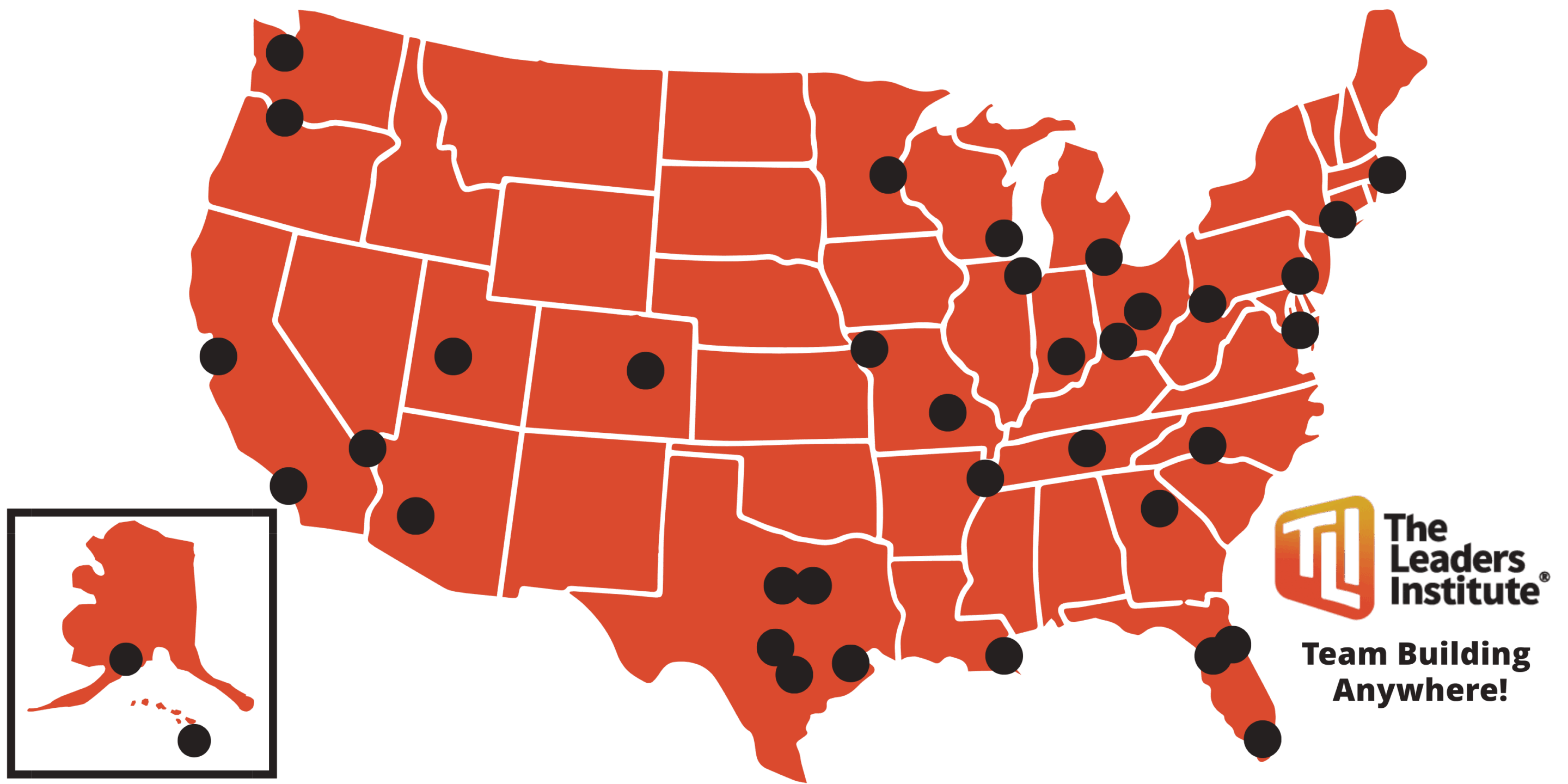 Team Building Regions Map