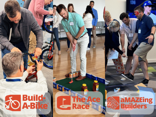 For very large corporate team building event groups you're really designing a full experience