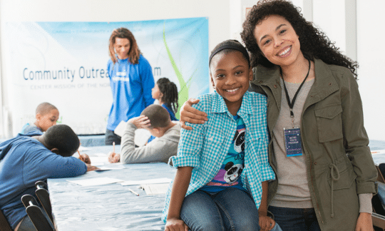 Corporate team combining soft skills training with charity events