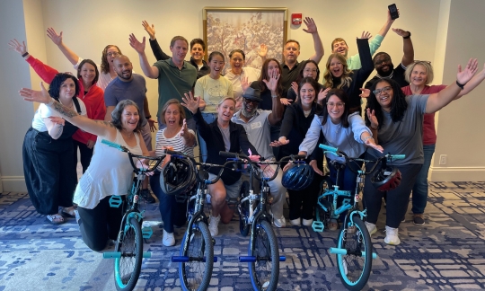 Cengage Build-A-Bike Team Charity Event in New Orleans, LA