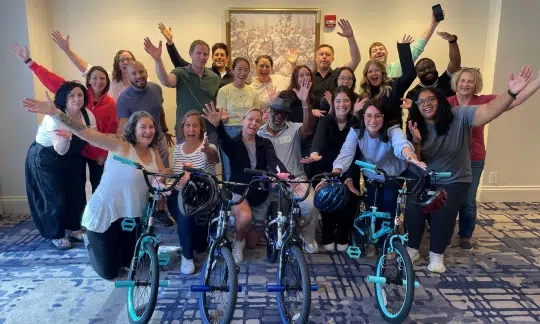 Cengage Build-A-Bike Team Charity Event in New Orleans, LA