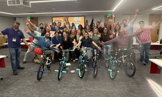 Oncor Electric Delivery Bike-Building Activity in Fort Worth, TX