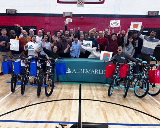 Albemarle Charity Bike Building Team Event in Kings Mountain, NC