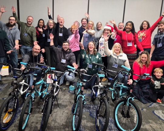 Quality Insights Charity Bike Building Event in Charleston, WV