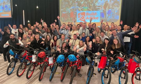 ABC Fitness Bicycle Building Team Event in Dallas, TX - Featured