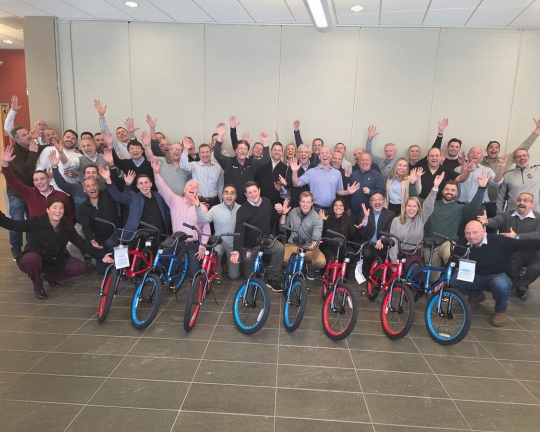 Vertiv Charity Bike Building Event in Columbus, OH