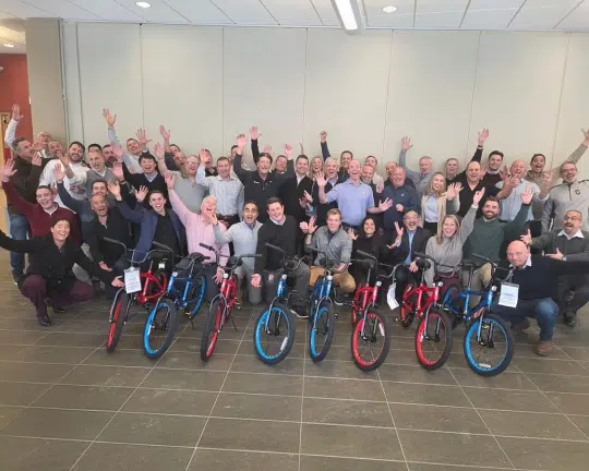 Vertiv Charity Bike Building Event in Columbus, OH