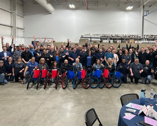 Duperon Corporate Bike Building Event in Saginaw, MI