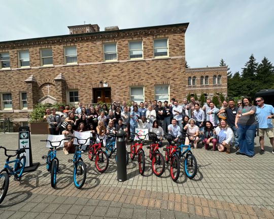 Microsoft CELA Summit Bike Building Team Event in Kenmore, Washington